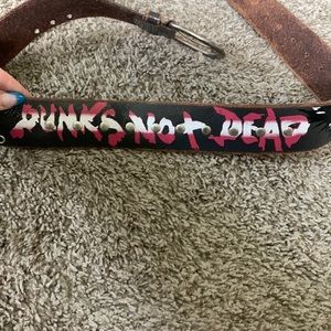Vintage Ed Hardy punks not dead belt